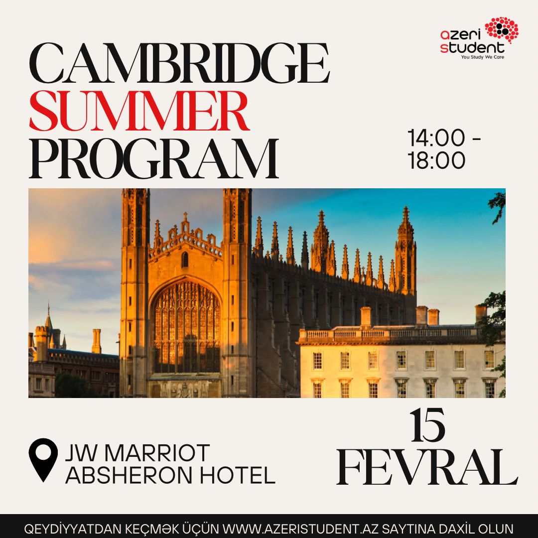 Cambridge Summer Programı Haqqında Tədbir!