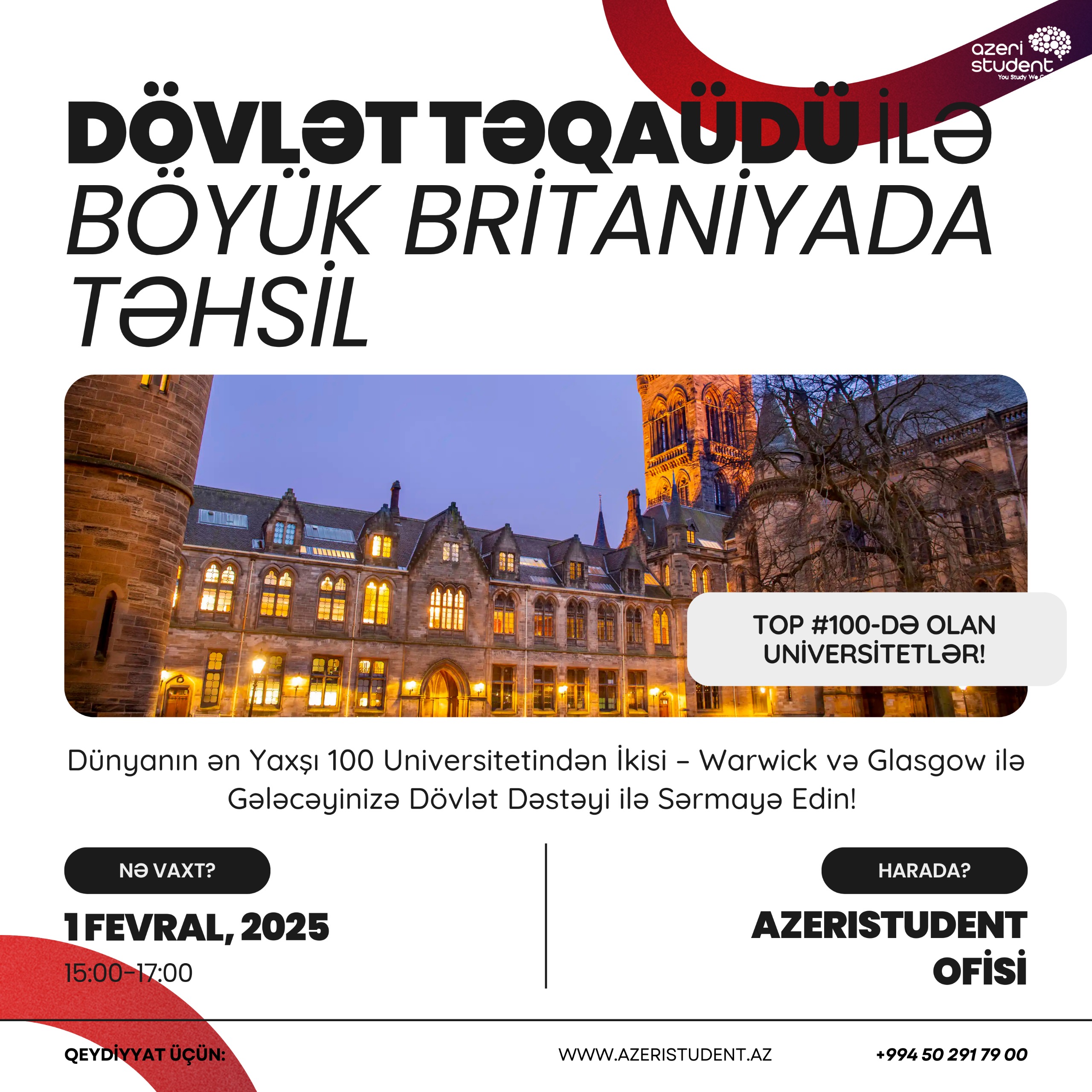 Dövlət Təqaüdü ilə Böyük Britaniyada Təhsil