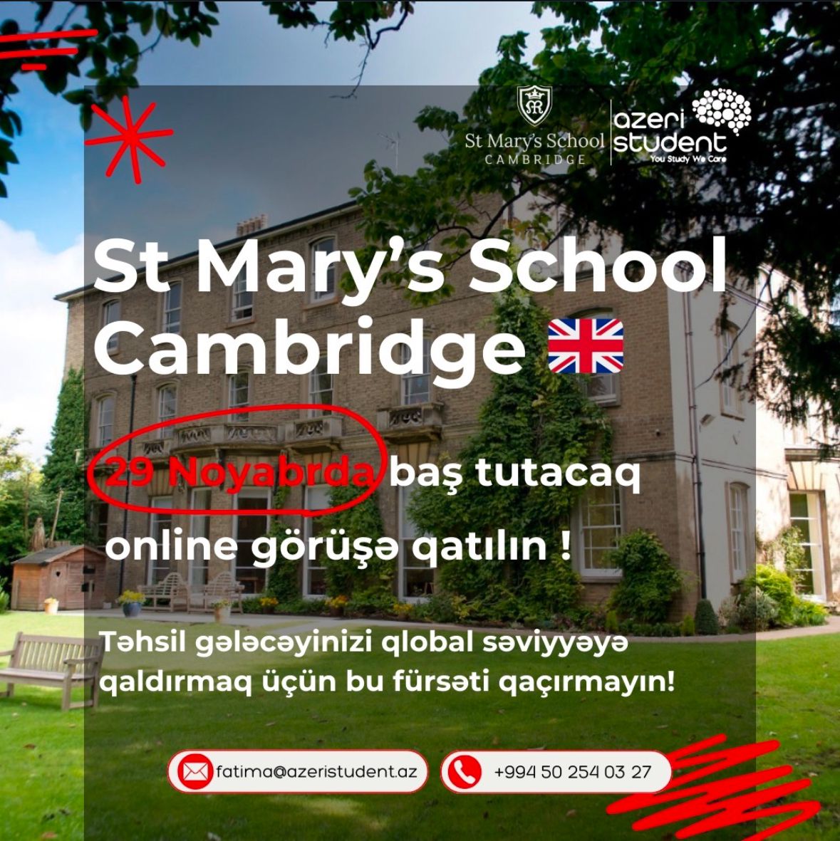 St Mary’s School Cambridge - Beynəlxalq Online Görüş